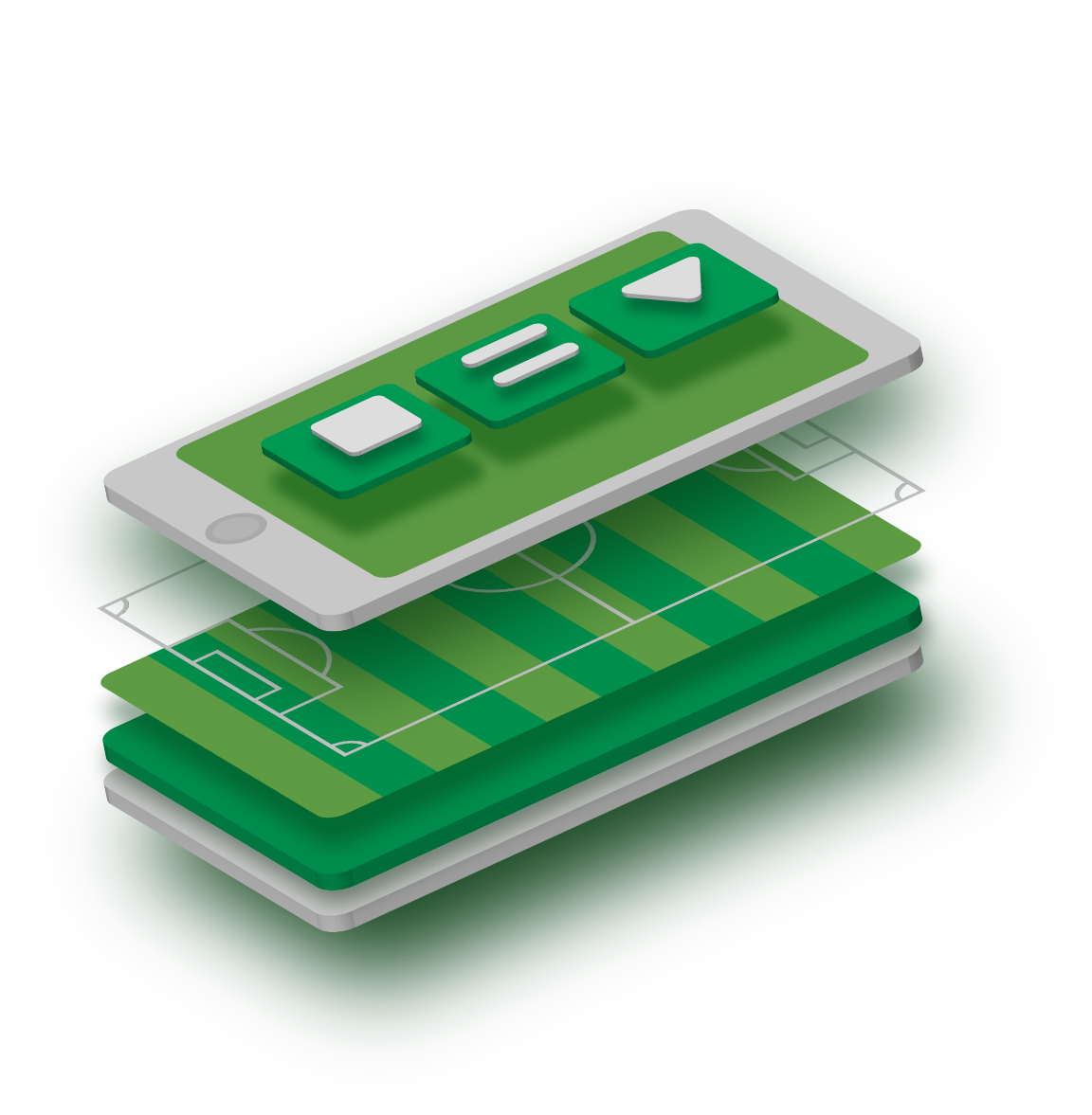 Sportcompetitie op telefoon